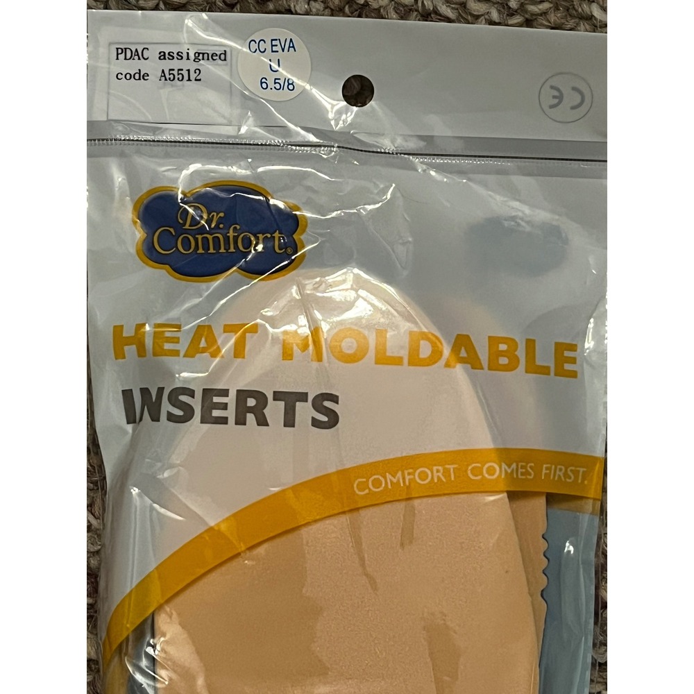 Dr. Comfort Heat Moldable Inserts Diabetic Insoles Men 6.5 Women 8 A5512 NEW
